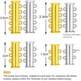 thumbnail image 2 of 8 Piezas 4 Tamaños Hebilla Deslizante Cerradura Collar Conector Trenzado Tubo Deslizante Hebilla Correa Estuche De Almacenamiento Para Pulsera En Capas Collar Joyería Artesanal Zhivalor WMZL-1044-3, 2 of 4