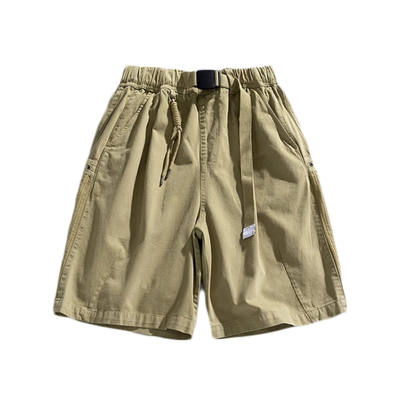 Mens Summer Cargo Shorts Elastic Waist Drawstring Casual Hiking Short Lightweight Baggy Workout Shorts