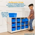 thumbnail image 4 of ECR4Kids 12 Cubby Mobile Tray Cabinet and 15 Scoop Front Bins, 3x4, Kids Furniture, White Wash, 4 of 9