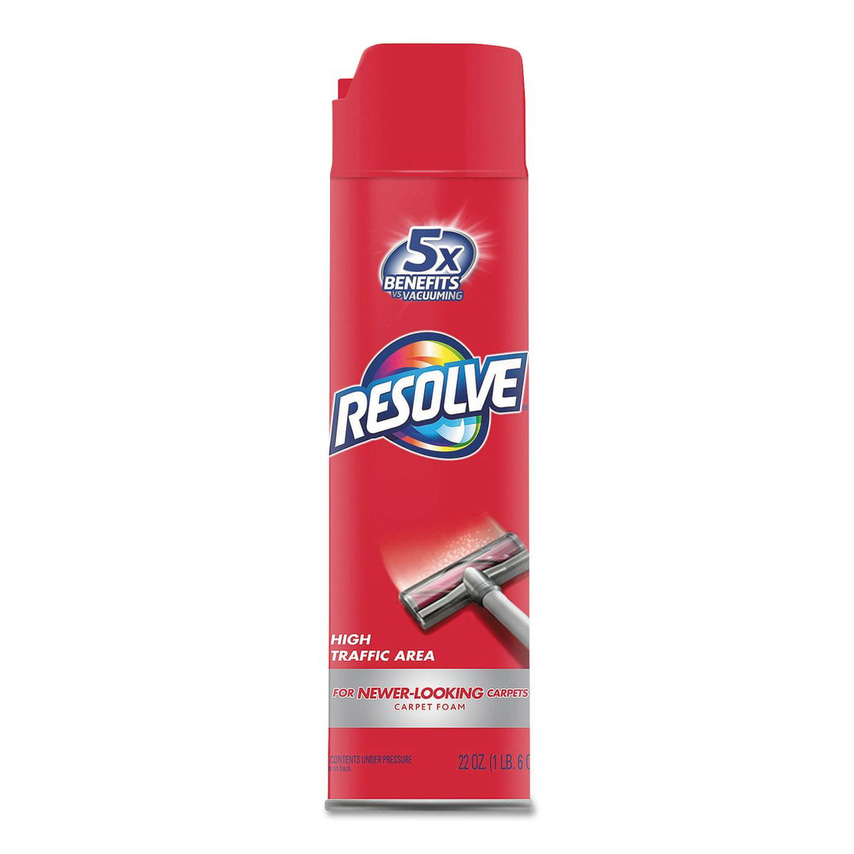 Resolve High Traffic Carpet Foam, Cleans Freshens Softens & Removes Stains  22 oz (Pack of 4)
