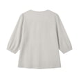 thumbnail image 5 of ClodeEU Women's Square Neck 3/4 Sleeve Blouse,Casual Lace Trim Top with Pleated for Summer White,Women's Plus S, 5 of 5