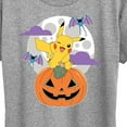 thumbnail image 3 of Pokémon  - Pikachu Pumpkin With Moon - Women's Short Sleeve Graphic T-Shirt, 3 of 5