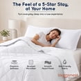 thumbnail image 4 of Loomsnest 3-Piece Full/Queen Comforter Set, All Season Duvet Insert, Soft, Lightweight, Diamond Stitched, Reversible Down Alternative Comforter (White), 4 of 7