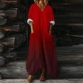 thumbnail image 2 of DeHolifer Summer Dresses for Women Vacation Trendy Short Sleeve Scoop Neck Cotton Linen Dress Loose Flowy Beach Sundress Red M, 2 of 7