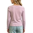 thumbnail image 5 of Kids Cute Tops Layering Crew Neck Printed Long Sleeve Shirts Ruffle Hem Casual Soft Fall Winter Outfits Purple 9-10Years, 5 of 5