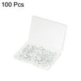 thumbnail image 3 of Uxcell Push Pins, Round Plastic Thumb Tacks Steel Point, Clear 100 Pack, 3 of 5