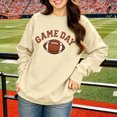 thumbnail image 2 of Football Sweatshirts for Women Game Day Print Sweatshirt Team Fan Clothes, 2 of 7
