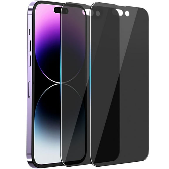 Hotpom Privacy Screen Protector for iPhone 14 Pro Max - Anti-Spy, Easy Installation, Case-Friendly Tempered Glass, 2 Pack