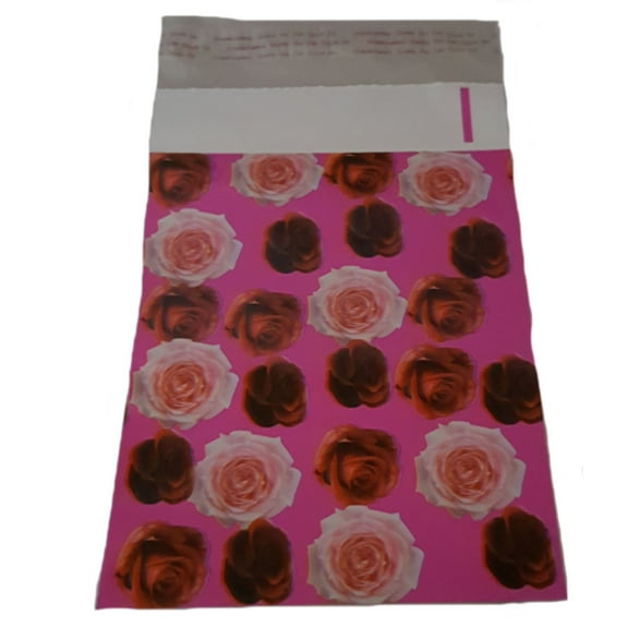 100 6x9 Pink Rose Poly Mailer Uneekmailers Shipping Bag Envelopes Bag Polymailer