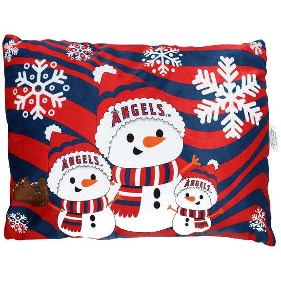 Los Angeles Angels 20'' x 26'' Holiday Snowman Bed Pillow