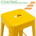 thumbnail image 5 of Stackable Metal Bar Stools Set of 4, Counter Height Bar Stools 24 Inches Industrial Bar Chairs Patio Stool, Backless Stool Indoor Outdoor Classroom Kitchen Stools Bar Chairs(Yellow), 5 of 8