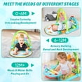 thumbnail image 3 of Beefunni Interactive Baby Tummy Play Mat, Musical Dinosaur Foot Piano with Light, Fun and Educational Gym Mat for Infants 0 3 6 9 12 Months, Christmas Newborn Gift for Baby Boys Girls, 3 of 8