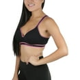 thumbnail image 2 of ToBeInStyle Women's Cotton Padded Racerback WireFree Sports Bra, 2 of 3