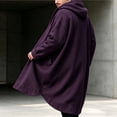 thumbnail image 5 of Atkumj Trench Coat Men Solid Color Hooded Long Winter Overcoat Stylish Long Sleeve Button Down Front Winter Coats L, 5 of 9