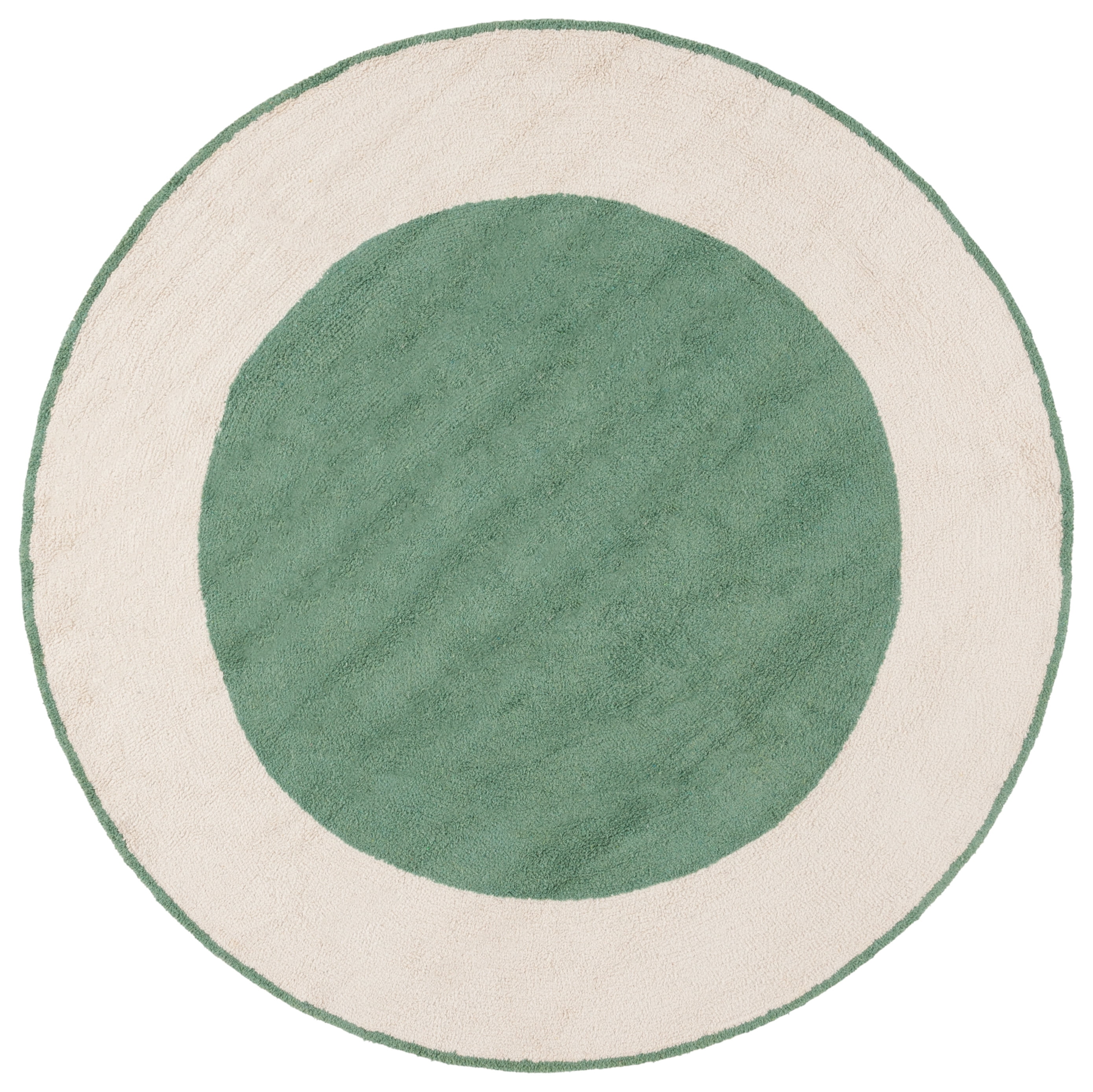 Safavieh Easy Care Anselmo Bordered Area Rug, Ivory/Green, 6' x 6' Round