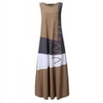 thumbnail image 3 of ZANZEA Women Sundress Vintage Retro Printed Color Block Maxi Long Dress FZH, 3 of 6