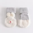 thumbnail image 2 of Generic Baby Socks Toddler Boys Girls Solid Cartoon Thick Warm Soft Sole Anti-Slip Socks for Crew Socks Fashion Comfortable Ankle Sock ﻿(One Size,Grey), 2 of 2