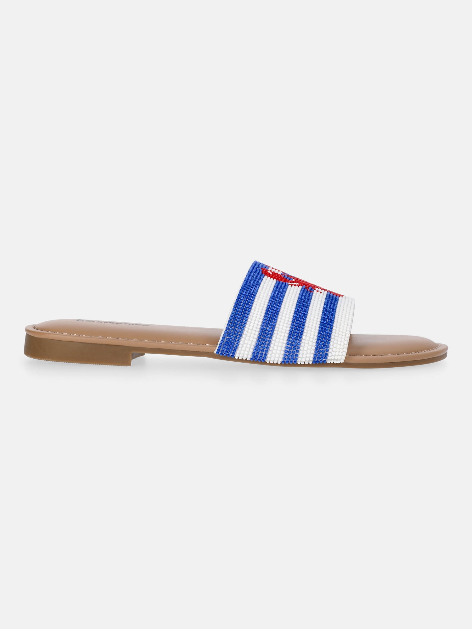 No Boundaries Women's Beaded Slide Sandals