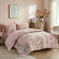 thumbnail image 2 of Regency Heights Queen Size Comforter Sets, Pink Vintage Floral Bed in a Bag Queen, 7 Pieces Bedding Comforter Set with Bed Sheets and Pillowcases, 2 of 11