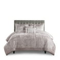 thumbnail image 3 of 5 Piece Crinkle Velvet Comforter Set Blush Full/Queen, 3 of 10