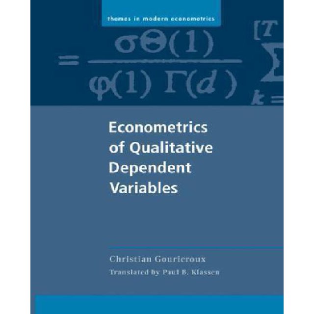 Econométrie des Variables Qualitatives Dépendantes (Thèmes de l'Économétrie Moderne)