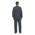 thumbnail image 2 of GLOBAL Men's Pajamas Sets 100% Cotton Flannel Sleepwear Long-Sleeve Top & Bottom Loungewear Green Plaid XL, 2 of 6