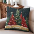 thumbnail image 4 of Green Xmas Trees Pine Rustic Farmhouse Throw Pillow Case Beautiful Square Cushion Covers 2 Pieces Fashion Pillowcase for Room Home Patio Bedroom Livingroom, 4 of 7
