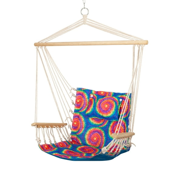 Hanging chair with Pillow & Arms-TieDye