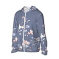 thumbnail image 2 of Gaeub Watercolor Flowers Butterfly Men's and Women's UPF 50+ Long-Sleeved Sun Protection Clothing, Fishing Shirt Long Sleeve Zip - 3X-Large, 2 of 9