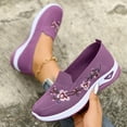 thumbnail image 5 of YOUYEDIAN Orthopedic Shoes for Women Arch Support Sneakers Breathable Non Slip Slip on Walking Shoes Knitted Mesh Stretch Comfort 2026 Foam Shoes (Purple), 5 of 7