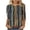 Multicolor, variant on BangWanChi 3/4 Length Sleeve Womens Tops Women's Fashion Printed T-shirt 3/4 Sleeves Blouse Round Neck Casual Tops