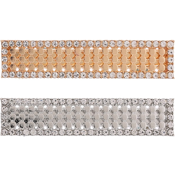 UPKOCH 1 Set Geometric Hair Clips Women Rhinestone Decoration for Anniversary