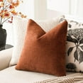 thumbnail image 6 of SUSIELADY Pack of 2 Decorative Throw Pillow Covers, 20x20 Inch, Soft Textured Square Cushion Covers with Zipper for Sofa, Couch, Bed, Living Room, Farmhouse, Cozy Accent Pillows, Burnt Orange, 6 of 7