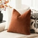 thumbnail image 5 of ZAHAZOHO Paquete de 2 Fundas de Almohada Decorativas de Textura Suave para Sofá, 18x18 Pulgadas, Naranja, 5 of 7