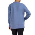 thumbnail image 3 of Kirkland Signature Women's Cozy Fleece Sweatshirt (Blue, Small), 3 of 3