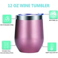 thumbnail image 2 of Chance Made Us Colleagues Funny 12 OZ Wine Tumbler.Coworker Gifts for Women.Going-away Leaving Farewell Thank You Goodbye Appreciation Gifts for Coworkers Colleague Boss Cup.(Rose Gold), 2 of 5