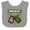 Heather and White, variant on Inktastic Proud Military Goddaughter Girls Baby Bib