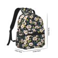 thumbnail image 2 of Yiaed Flowers Print School Backpack College Backpack Daypacks for Students High School Spacious and Durable Daypack for Work and Travel-One Size, 2 of 6