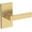 Lifetime Satin Brass, variant on Baldwin Pv.Sha.R.Cfr Sharpewood Privacy Door Lever Set - Brass