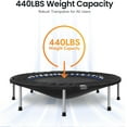 thumbnail image 3 of BCAN 38"/40''/48'' Foldable Mini Trampoline Fitness Trampoline with Safety Pad,Rebounder Exercise Trampoline for Adults Indoor/Garden Workout,Max Load 300lbs/440lbs, 3 of 7