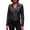 Black, variant on Womens Stylish PU Leather Motorcycle Jacket Cropped Zip Up Edgy Biker Coat Lapel Long Sleeve Fall Winter Slim Streetwear Top Outfits