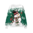 thumbnail image 2 of Kiijoy Toddler Girls Snowman Hoodie Christmas Cozy Loose Hooded Sweatshirt Pullover Top, 2 of 6