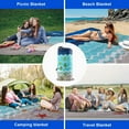 thumbnail image 4 of Beach Blanket Waterproof Sandproof, 9x10 ft Oversized Sand Free Beach Mat, Quick Drying, Light Weight and Portable Outdoor Picnic Mat for Travel, Camping, 4 of 6