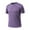 Purple, variant on Mens Cropped T Shirt Short Sleeve Slim Fit Band Collar Shirt Cotton T-Shirts Streetwear Washed Tops Summer Basic Tees