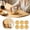 6pc A-Khaki9, variant on Square Cork Coasters, Absorbent Heat Resistant Drink Mats for Coffee , Non- Tabletop Protection for Home Bar Kitchen