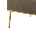 thumbnail image 4 of Christopher Knight Home 33" Modern Accent Chair, Single Sofa with Curved Backrest & Gold Metal Legs, Brown, 4 of 9