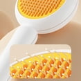 thumbnail image 4 of Tvtnvo 2 Pack Dog Brush for Shedding Pet Hair Removal Self-Cleaning Comb One-Click Egg-Shaped Grooming Tool with Stainless Steel Pins Gentle Knot and Knots Remover for Cats and Dogs 7.1x3.1in White, 4 of 6