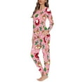 thumbnail image 2 of Suhoaziia Sleepwear for Women Pajama Set Stretchy Sleepwear Comfy PJ's Set 2pcs Breathable Outfits Christmas Tree Print Graphic,Fit Size 2XL Ladies Long Sleeve Pjs, 2 of 5