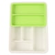 thumbnail image 5 of Organizador de cajones de cocina de plástico multifuncional, separación flexible, cajón que ahorra espacio, soporte para bandeja de utensilios para cubiertos, cuchillos, verde claro, 5 of 5