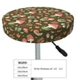 thumbnail image 4 of Round Bar Stool Seat Covers, Mushrooms And Autumn Leaves Elastic Round Chair Cover Stool Seat Slipcover Bar Stool Cushions Round Pad for 12-14 inch, 4 of 7